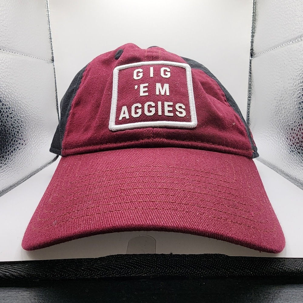 Texas A&M Gig Em Aggies Adidas Hat Adjustable Strap Back Maroon Black